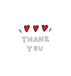 よく使う言葉×シンプル。♡＊*（個別スタンプ：7）