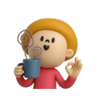 mottoのマッシュヘアガール♡冬（個別スタンプ：30）