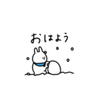 うさぎだけ。冬。（個別スタンプ：1）