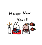 うさぎだけ。冬。（個別スタンプ：37）