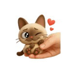 もっちりシャム猫3D（個別スタンプ：3）
