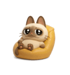 もっちりシャム猫3D（個別スタンプ：4）