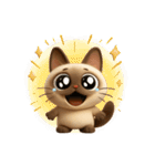 もっちりシャム猫3D（個別スタンプ：5）