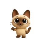 もっちりシャム猫3D（個別スタンプ：8）