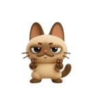 もっちりシャム猫3D（個別スタンプ：11）