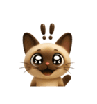 もっちりシャム猫3D（個別スタンプ：14）