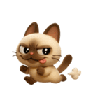 もっちりシャム猫3D（個別スタンプ：15）
