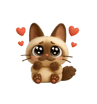 もっちりシャム猫3D（個別スタンプ：16）