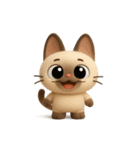 もっちりシャム猫3D（個別スタンプ：18）