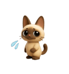 もっちりシャム猫3D（個別スタンプ：19）