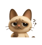 もっちりシャム猫3D（個別スタンプ：34）