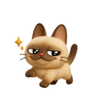 もっちりシャム猫3D（個別スタンプ：36）