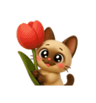 もっちりシャム猫3D（個別スタンプ：37）