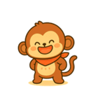 さるの感情スタンプ「ウキっと！喜怒哀楽」（個別スタンプ：2）