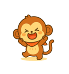 さるの感情スタンプ「ウキっと！喜怒哀楽」（個別スタンプ：3）