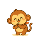 さるの感情スタンプ「ウキっと！喜怒哀楽」（個別スタンプ：4）