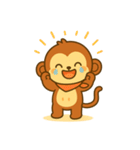 さるの感情スタンプ「ウキっと！喜怒哀楽」（個別スタンプ：8）