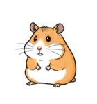 シュールでかわいいハムスターのスタンプ（個別スタンプ：21）