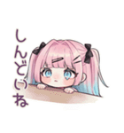 姫カットの地雷ちゃん♡病みかわ（個別スタンプ：24）