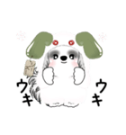 B＆Wの動くシーズー犬 2025 「雪うさぎ」（個別スタンプ：7）