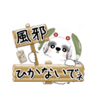 B＆Wの動くシーズー犬 2025 「雪うさぎ」（個別スタンプ：14）