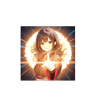 冬の着物ガール☆日常＆クリスマススタンプ（個別スタンプ：7）