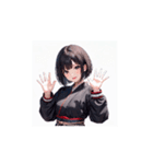 冬の着物ガール☆日常＆クリスマススタンプ（個別スタンプ：11）