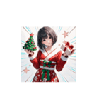 和風サンタガール☆クリスマススタンプ（個別スタンプ：5）