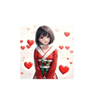 和風サンタガール☆クリスマススタンプ（個別スタンプ：11）