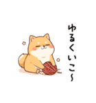 【冬に使える】もちふわ柴犬3！（個別スタンプ：2）
