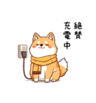 【冬に使える】もちふわ柴犬3！（個別スタンプ：5）