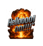 爆発文字！！（個別スタンプ：1）