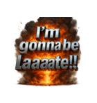 爆発文字！！（個別スタンプ：4）