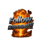 爆発文字！！（個別スタンプ：21）