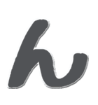 大きいひらがな挨拶用 N（個別スタンプ：39）