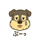 ミニチュアシュナウザーの変顔スタンプ（個別スタンプ：40）
