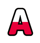 国旗カラー♡アルファベット＆数字（個別スタンプ：1）