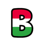 国旗カラー♡アルファベット＆数字（個別スタンプ：2）