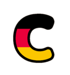 国旗カラー♡アルファベット＆数字（個別スタンプ：3）