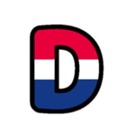 国旗カラー♡アルファベット＆数字（個別スタンプ：4）