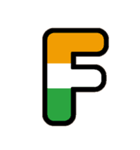 国旗カラー♡アルファベット＆数字（個別スタンプ：6）