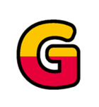 国旗カラー♡アルファベット＆数字（個別スタンプ：7）