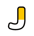 国旗カラー♡アルファベット＆数字（個別スタンプ：10）