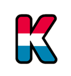 国旗カラー♡アルファベット＆数字（個別スタンプ：11）