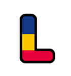 国旗カラー♡アルファベット＆数字（個別スタンプ：12）