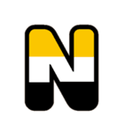 国旗カラー♡アルファベット＆数字（個別スタンプ：14）