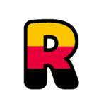 国旗カラー♡アルファベット＆数字（個別スタンプ：18）