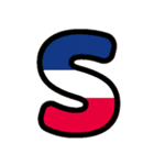 国旗カラー♡アルファベット＆数字（個別スタンプ：19）