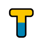 国旗カラー♡アルファベット＆数字（個別スタンプ：20）