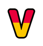 国旗カラー♡アルファベット＆数字（個別スタンプ：22）